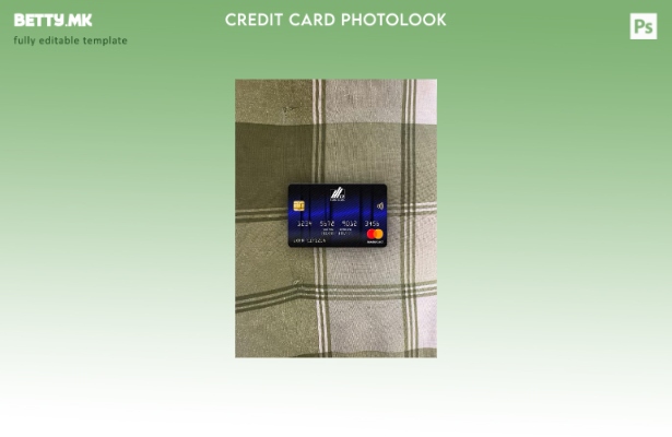 модерен стил Словачка Tatra Bank мастер карта сина фото изглед преден шаблон